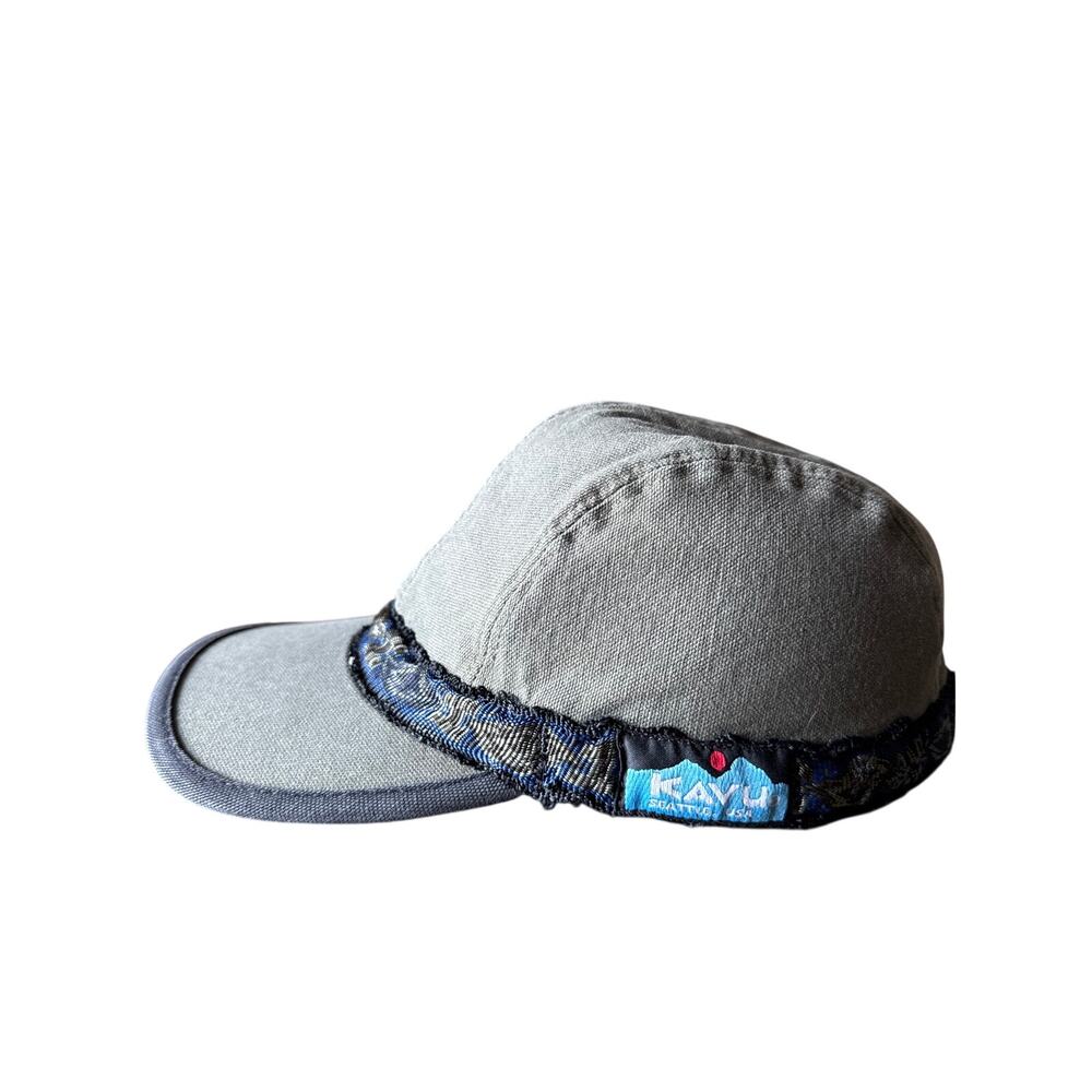 Kavu USA Made Canvas Olive Green Trail Panel Medium Strapback Adjustable Hat